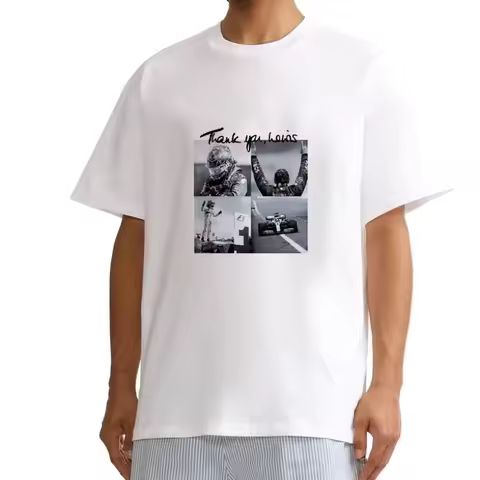 Lewis Hamilton F1 Merch Oversized Shirt Summer Men T-shirts Racer Top Classic F1 Shirt Heavy Cotton 