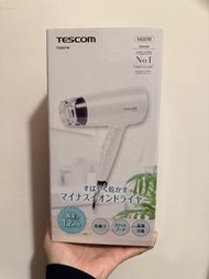 全新未使用 TESCOM 輕量型負離子吹風機 TD200TW