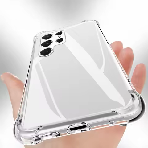 Clear Phone Case For Samsung Galaxy S25 S24 S22 S23 Ultra S20 FE S21 Plus Ultra A15 A25 A55 A54 A34