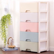 Multi-functional 5 Layer Candy Colored Multipurpose Storage Drawer Cabinet/Almari Baju Plastik Rak Almari Serbaguna