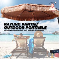 Payung Rumbai Payung Pantai Outdoor jerami Premium Payung jerami / payung pantai jumbo rumbai / payu