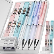 Nicpro 3PCS Pastel Mechanical Pencil Set, Cute Mechanical Pencils 0.9 mm with 6 Tubes HB Lead, 3PCS 