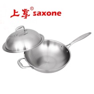 Wholesale Pot Composite Steel Three-Layer Gift Non-Stick Pan Frying Pan Wok Uncoated304Household Stainless Steel Non-Sti