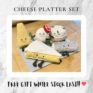 （🐢11月才手提回港）英國正貨Jellycat 最新芝士組合連贈品 cheese platter with freebie (請注意內文）
