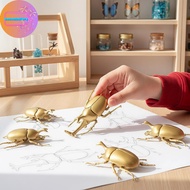 KAM PVC Beetle Ornaments Realistic Waterproof Beetle Ornament Handcrafted Mini Decor for Patio Table