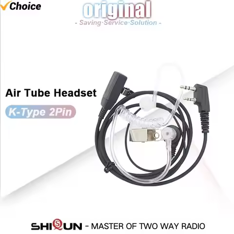 Baofeng UV-5RH Walkie Talkie Headset with Mic 2 Pin Acoustic Air Tube Earphone UV-18Pro Kenwood UV-1