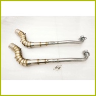 ◸ ◪ ❁ Big Elbow open pipe stainless 51mm wave 100/110 wave125 xrm100/110 xrm125 smash115