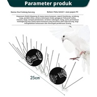 [Bird Repellent] 25cm Bird Repellent Spike-Steel Spike+PC Base, Easy Installation (25cm)