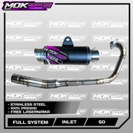 Exhaust Yamaha MX King MX Old MX New Full System Inlet 50 Black Powder Coating