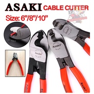 ASAKI HEAVY DUTY HIGH CARBON STEEL CABLE CUTTER ELECTRICAL COCKY CUTTER SIZE: 6 " / 8" / 10"