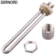 DERNORD Water Heater 220v 750w 1000w 1500w DN25 SUS304 Electrical Heating Element Immersion Tube