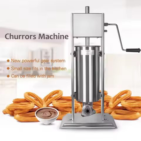 Commercial Churros Machine Spanish Doughnut Machine Nutella Sauce Churros Deep-Fried Dough Sticks Ma