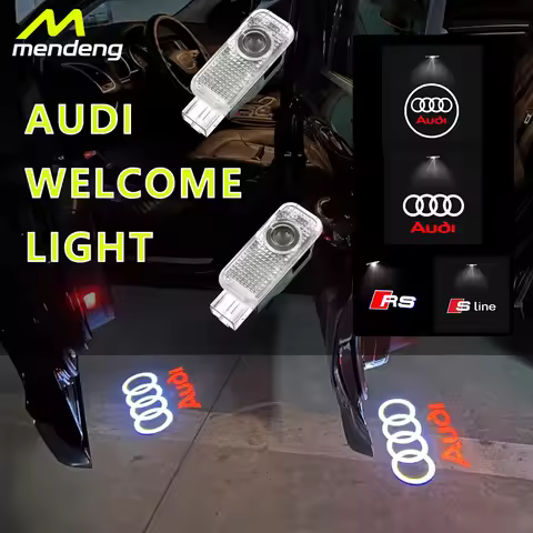 2Pcs LED Car Door Welcome Light Car Logo Projector Lights For Audi Sline RS A3 A4 A5 A6 A7 A8 S3 S4 