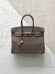 Hermes Birkin 35 
大象灰金扣