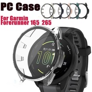 Glass + Case For Garmin Forerunner 165 265 Accessory PC All-around Bumper Protective Cover + Screen 