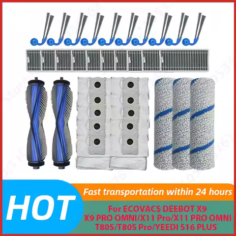 For ECOVACS DEEBOT X9/X9PRO OMNI/X11Pro/X11PRO OMNI/T80S/T80S Pro/YEEDI S16 PLUS Main Side Brush Fil