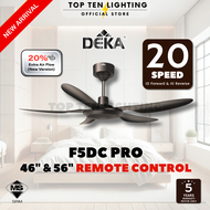 (Sirim) DEKA F5DC PRO Ceiling Fan Remote Control 10+10 Speed Kipas Siling Syiling Cooling 风扇 Turbino