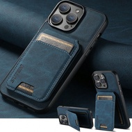 เคสโทรศัพท์หนัง PU แบบตั้งได้พร้อมช่องใส่บัตรและกระเป๋าสตางค์สำหรับ iPhone 17 Pro Max 16 Plus 15 14 