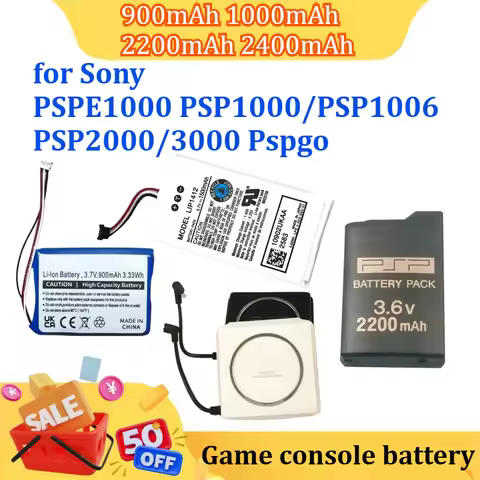 900mAh 1000mAh 2200mAh 2400mAh New for Sony PSPE1000 PSP1000/PSP1006 PSP2000/3000 Pspgo Game Console