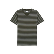 AIIZ (เอ ทู แซด) - เสื้อยืดคอวี ลายทาง Striped V-Neck T-shirts