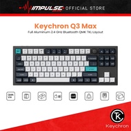 Keychron Q3 Max - Full Aluminum 2.4 GHz Bluetooth QMK 80% TKL Layout RGB with Hot-swappable (Knob Ba