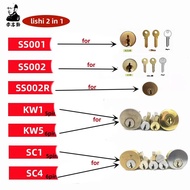 Lishi 2 in 1 Tool SS001 SS002 SS002R pro R52 KW1 KW5 SC1 SC4 SC20 M1/MS2 AM5 R52L Locksmith Tools fo