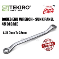 TEKIRO WR-BE0117 TILL WR-BE0135 (7mm To 32mm) BOXES END WRENCH - SUNK PANEL 45 DEGREE TEKIRO MADE IN