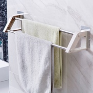 Paste double towel rack bathroom free punching towel rack bathroom towel bar shelf towel rack