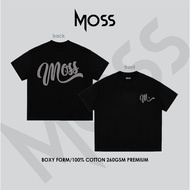 BOXY GLITTER T-SHIRT 270GSM - "BLING MOSS LOGO·" - BOXY FORM - COTTON 100% 270GSM PREMIUM - SUBEO.RI