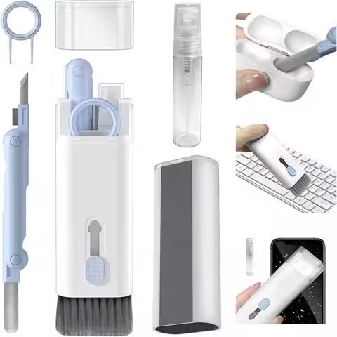 7 In 1 Computer Keyboard Cleaner Brush Kit Earphones Cleaning Pen For Headset Keyboard Cleaning Tool