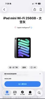 全新第七代 iPad mini Wi-Fi 256GB 太空灰