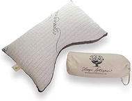 Sleep Artisan Back &amp; Side Sleeper Pillow - Adjustable Luxury Pillow for Neck, Back, &amp; Spine Pain Relief - Shredded Natural Talalay Latex Pillow - 100% Made in The USA (Contoured Queen Size)