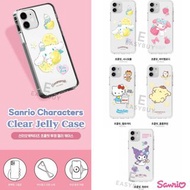 🇰🇷 Sanrio Cinnamoroll Kuromi Hello Kitty My Melody Pompompurin Cutie Pattern Clear Jelly Case 韓國 三麗鷗