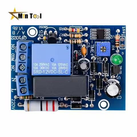 Adjustable 0-10S 10Min 10H 100Min AC 220V Timer Relay Delay Input/Output Delay Off Switch Module Tur