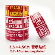 FRAGILE ROLL STICKER CONTENTS 250 PCS Fragile Sticker