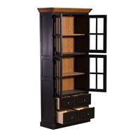 Zuola Home Chloe Chloe Chloe American Solid Wood Bookcase Mediterranean Glass Door Bookcase Standing
