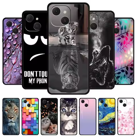 Phone Cover For Tecno Spark 40C Cases Silicone Bumper Lovely Soft TPU Coque for Spark 40 C Funda Tec