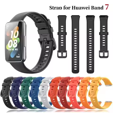Replacement Strap For Huawei Band 7 Soft Silicone Watchband Smart Watch Accessories Wristband Bracel