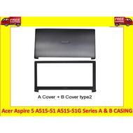 New For Acer Aspire 5 A515-51 A515-51G AM28Z000100 AM28Z000200 Laptop LCD Back Cover LCD Front Bezel