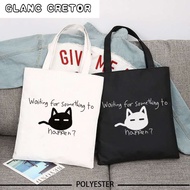 Japan Omori Manga Graphic Canvas Tote Bag Cartoon Shoulder Reusable Shoupping Bags Lady Student Blac