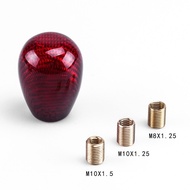 Short Carbon Fiber Shift Knob Duck Egg Pattern Fit Auto Gear Shift Knob