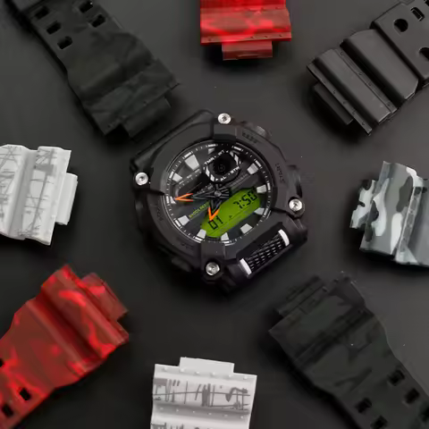 For Casio Watch Strap G-SHOCK Watchband GA-900A 900HC Industrial Style Resin Waterproof Silicone Wri