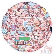 50Pcs/Set ❉ Q Funny Cynops Series 01 Axolotl Salamander Stickers ❉ DIY Fashion Waterproof Decals Doo