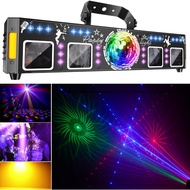 Disco Laser Light DJ Party Laser Home Bar KTV Stage Lighting Voice Control+Pair DMX