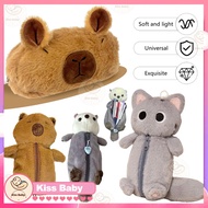Capybara Pencil Case Capybara Plush Makeup Bag Zipper Pencil Case Stationery Cute Storage Bag Pen Ba