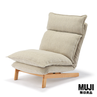 มูจิ ไฮแบคโซฟาปรับระดับได้ สีเบจ - MUJI High Back Sofa 1-Seater Plain Weave Polyester Beige (W74 x D