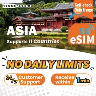[Yoho] Asia eSIM | 5GB-20GB High-Speed | 1-30 Days Stay Connected | Yoho Mobile Official Store