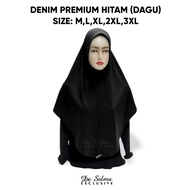 DENIM PREMIUM HITAM (DAGU) - DE SALMA EXCLUSIVE HIJAB