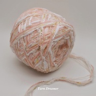 Gold Shiny Pink Mixed Yarn DIY Crochet Yarn Fancy Wool yarn Hand Knitting Yarn Blended Yarn