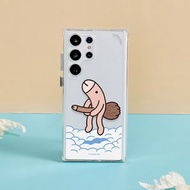 屌面人Lanparman騎掃把防摔透明SAMSUNG手機殼